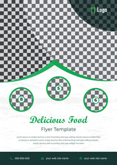 restaurant flyer design template for fast food, pizza, burger etc.