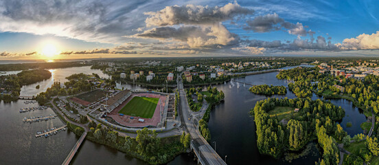 Oulu city at summertime, Finland