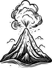 volcano cartoon © mansum008