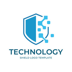 Shield security logo design vector. Security guard symbol icon isolated on white background