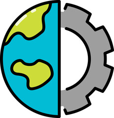 Gear earth icon
