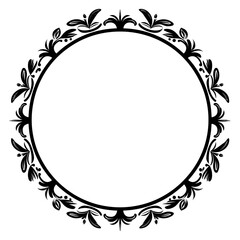 Vintage Decorative Ornamental Circle frame vector, Round vector ornamental Frame