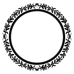 Vintage Decorative Ornamental Circle frame vector, Round vector ornamental Frame