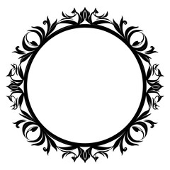 Vintage Decorative Ornamental Circle frame vector, Round vector ornamental Frame