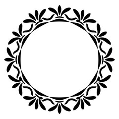 Vintage Decorative Ornamental Circle frame vector, Round vector ornamental Frame