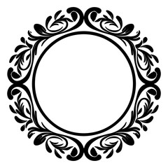 Vintage Decorative Ornamental Circle frame vector, Round vector ornamental Frame