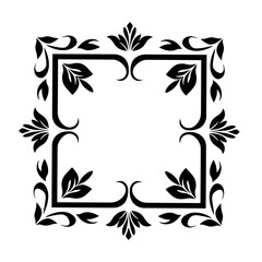 Round vector Ornamental Corner Frame and filigree floral ornament vector