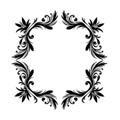 Round vector Ornamental Corner Frame and filigree floral ornament vector