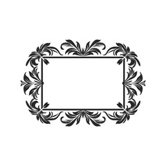 Decorative border frame with corner vector illustration
