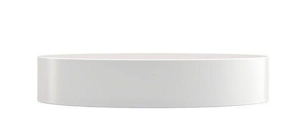 Obraz premium White podium mockup for cosmetic products and packaging isolated on transparent background cutout PNG