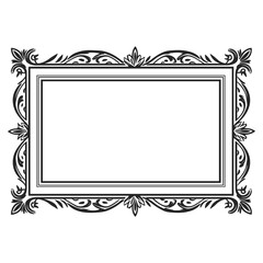 Decorative border frame with corner vector illustration