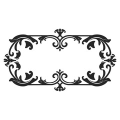 Decorative border frame with corner vector illustration