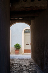 Fototapeta premium San Quirico d Orcia, historic town in Tuscany