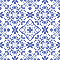 Obraz premium Ornamental blue and white patterns for any decor.