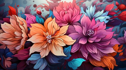 close up flower background illustration