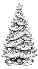Monochrome Christmas tree | generative AI