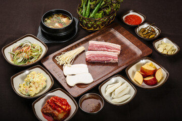 samgyeopsal, pork belly, 삼겹살, 오겹살