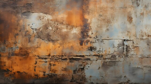 texture plaque de m&eacute;tal rouill&eacute;e, g&eacute;n&eacute;r&eacute; par IA