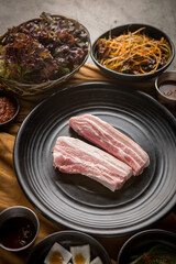samgyeopsal, pork belly, 삼겹살, 오겹살