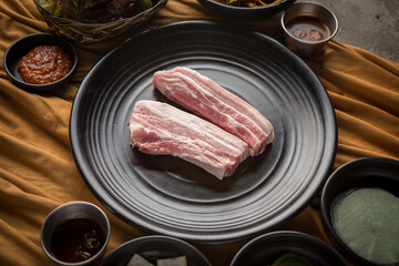 samgyeopsal, pork belly, 삼겹살, 오겹살