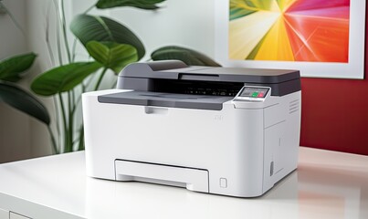 Photo of a printer on a table