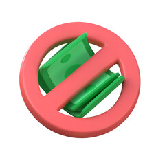 Cash ban. Cash payments are not accepted.