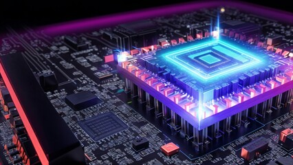 electronic circuit board with processor