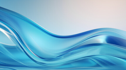 Luxury abstract blue wavy with blurred light background.