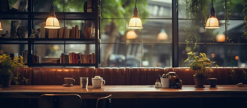 Indoor coffee shop brightness