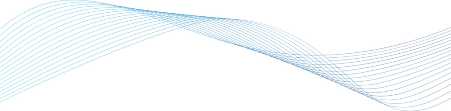 波のような青いグラデーションのウェーブのベクター背景画像	