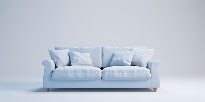 A sofa on a pure white background with nothing but the sofa