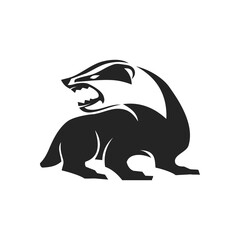 Badger logo template Isolated. Brand Identity. Icon Abstract Vector graphic