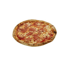  Photorealistic Italian margherita pizza render for project with transparent background. Render di pizza margherita italiana fotorealistica con sfondo trasparente.