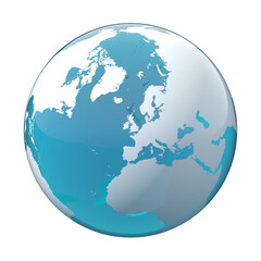 UK, Spain, earth globe, world map
