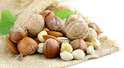 assorted different nuts for a healthy diet