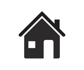 Home icon in Basic straight flat style. Collection of vector symbol on white background. Vector illustration.