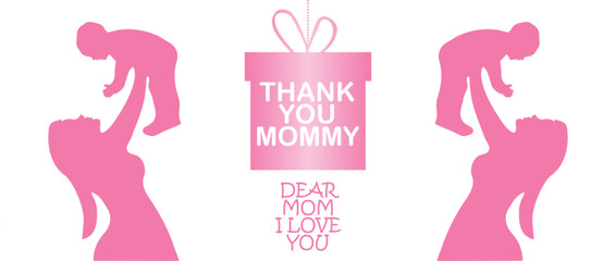 Happy Mother's Day. banner, Greeting card, poster