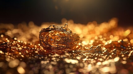 Sparkling Festive Delights: Celebrate the Holidays with Golden Ornaments, Glittering Baubles, and Magical Light!, generative AI