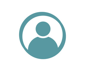 People icon in Basic straight flat style. Collection of vector symbol on Black background. Vector illustration.