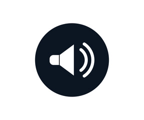 Speaker icon in Basic straight flat style. Collection of vector symbol on white background. Vector illustration.