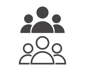 People icon in special lineal style. Collection of vector symbol on white background. Vector illustration.