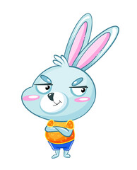 Easter funny rabbit carrot emotions stickers