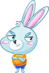 Easter funny rabbit carrot emotions stickers