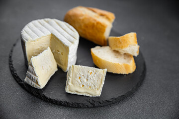 soft cheese in white mold delicious creamy taste healthy eating cooking appetizer meal food snack on the table copy space food background rustic top view