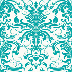Vector vintage seamless wallpaper design. Decorative floral pattern background .