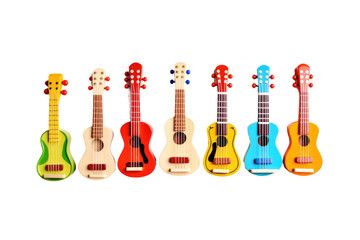 Vibrant Toy Musical Instruments for Children on Transparent Background