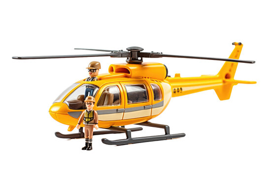 Toy Helicopter Adventure on Transparent Background