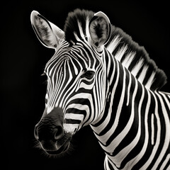 Fototapeta na wymiar zebra in profile
