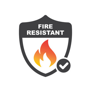 Fireproof icon , vector, sign, sticker.