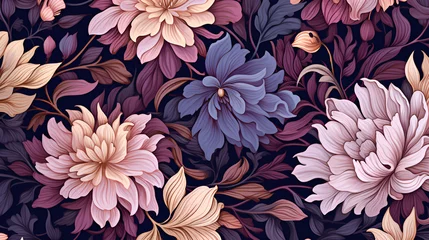 Poster seamless floral pattern   generative AI © No34